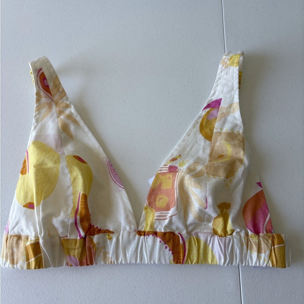 Charlie Holiday Paloma Top Size L Cotton/Linen Beach Vacation‎ Pool Summer